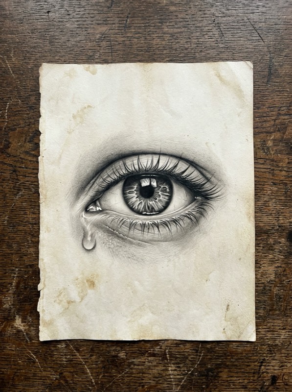 Realism eye tattoo inner bicep
