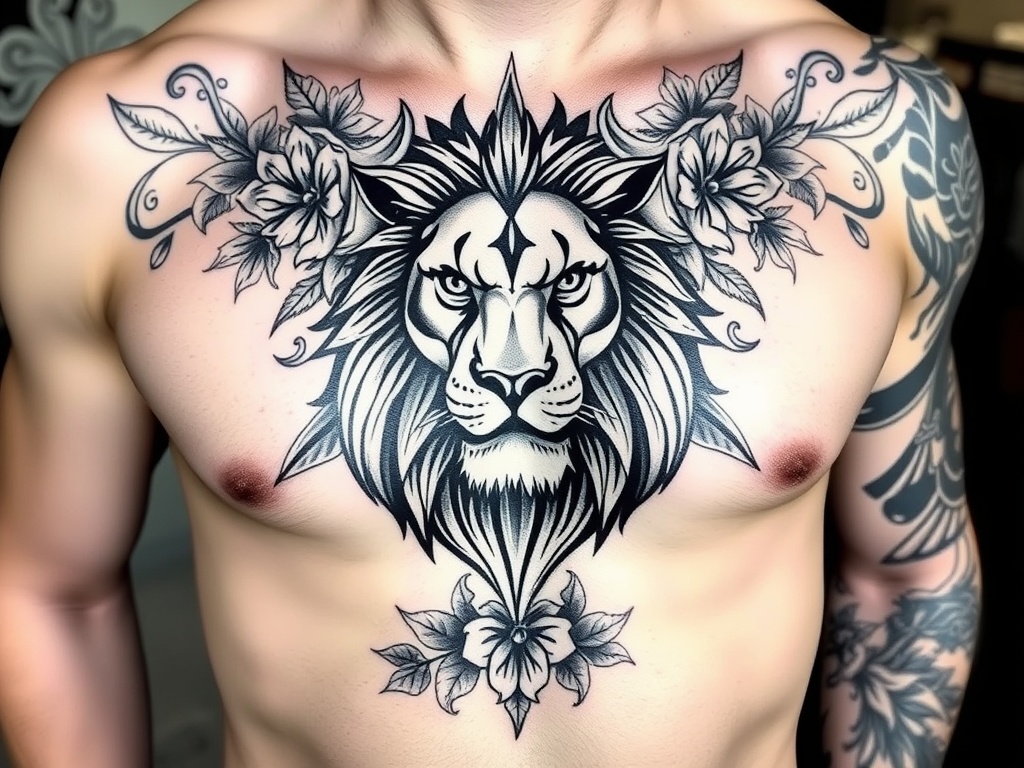 Bold Tattoo Ideas for Guys Chest