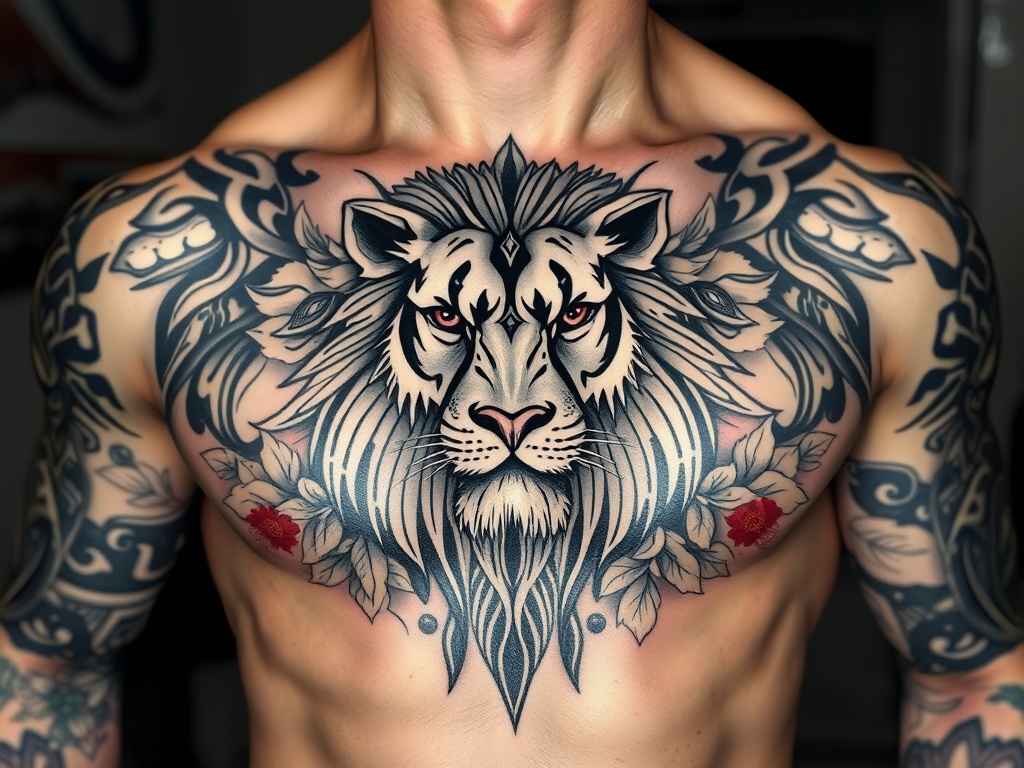 Bold Tattoo Ideas for Guys Chest