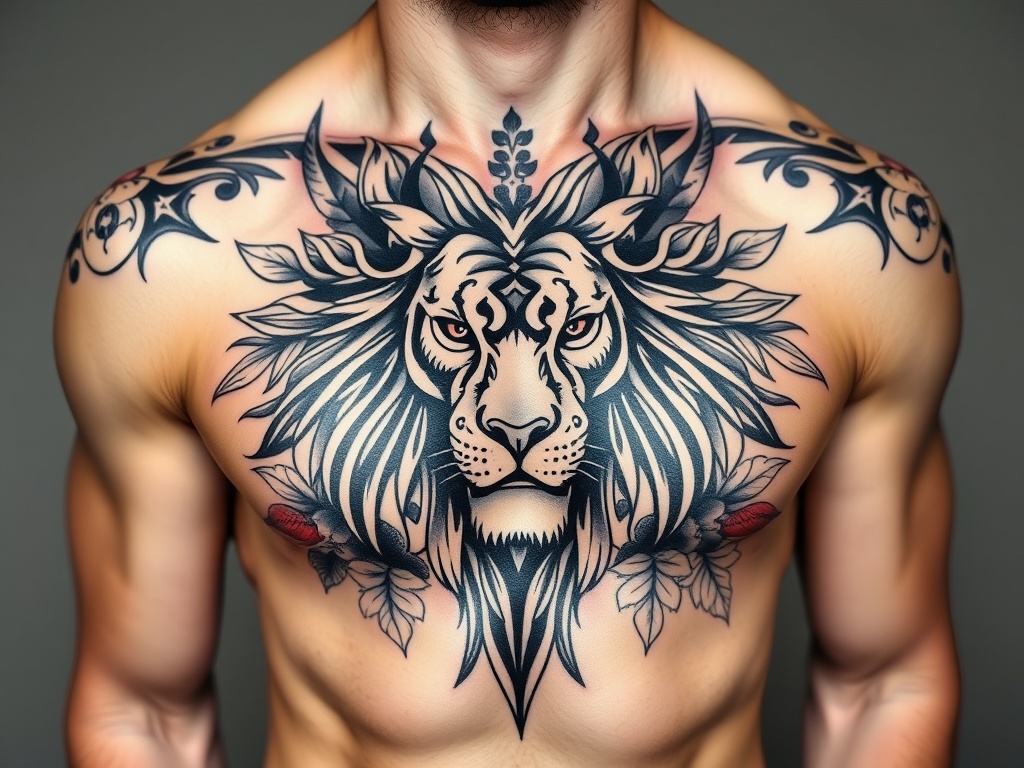 Bold Tattoo Ideas for Guys Chest