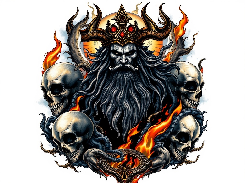 Dark Underworld Hades Tattoo Ideas