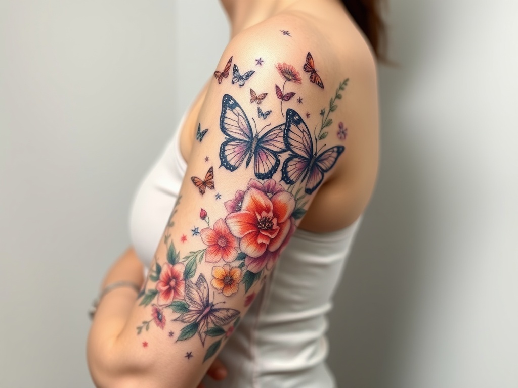 Elegant Half Sleeve Tattoo Ideas Female