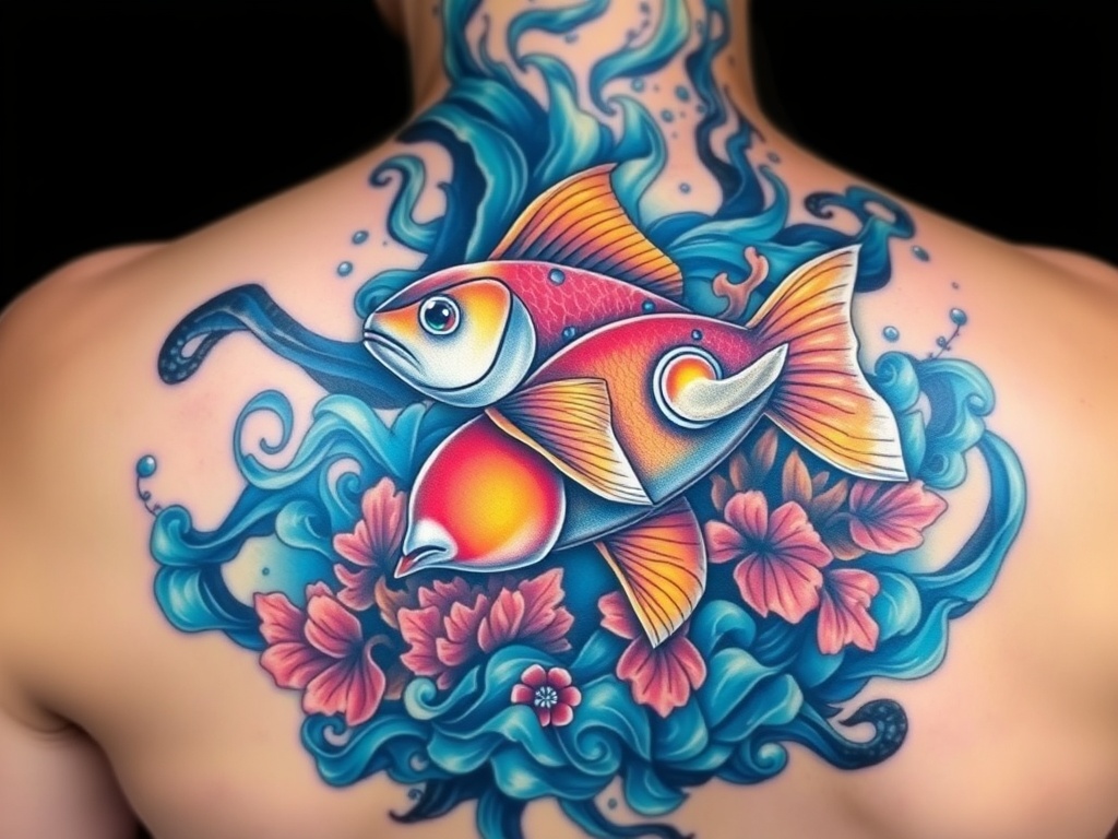 Mesmerizing Colorful Water Space Tattoo Ideas