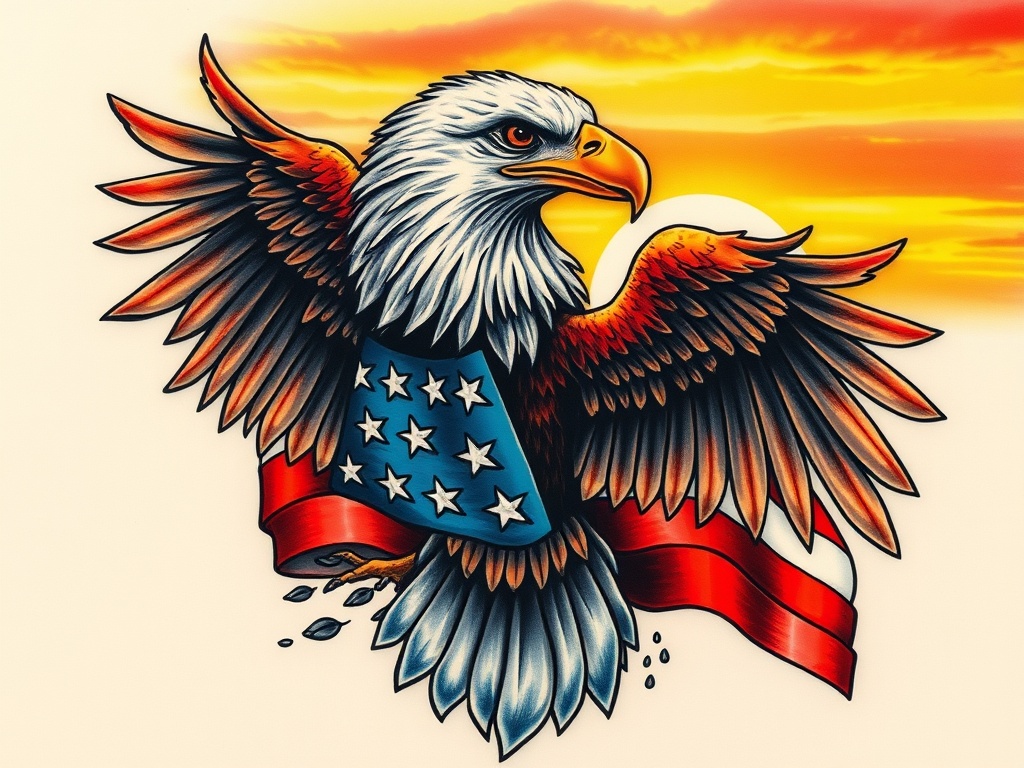 Patriotic America Tattoo Ideas That Show Pride