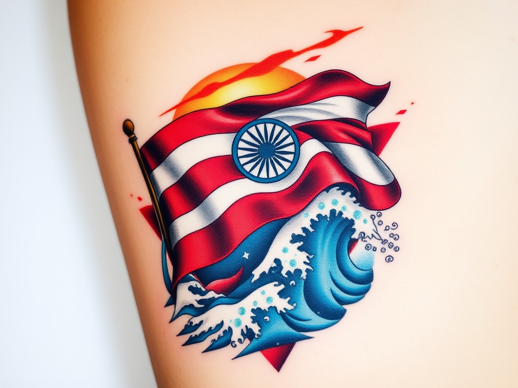 Patriotic Tattoo Ideas with Flags