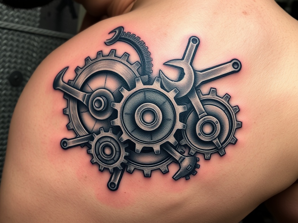 Unique Gear Tattoo Ideas for Mechanics